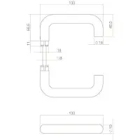 Intersteel Deurkruk Bern rond - RVS/mat zwart