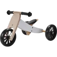 Bandits & Angels Smart Bike Loopfiets Hout 4-in-1 Wit vanaf 1 jaar - Voor Jongens en Meisjes - Houten Loop Fiets - Omkeerbaar in Driewieler en Tweewieler - Verstelbaar Zadel