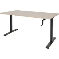Schaffenburg Dextro Slinger Zit-sta-bureau Rechthoekig Eiken T-Voet 1.600 (B) x 800 (D) x 705 (H) mm Melamine