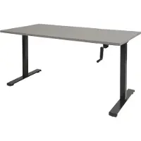 Schaffenburg Dextro Slinger Zit-sta-bureau Rechthoekig T-Voet 1.400 (B) x 800 (D) x 705 (H) mm Melamine