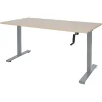 Schaffenburg Dextro Slinger Zit-sta-bureau Rechthoekig Eiken T-Voet 1.800 (B) x 800 (D) x 705 (H) mm Melamine