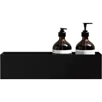 Nichba-Design Doucheplank 40 Cm Zwart - Wandplanken Roestvrijstaal Black - L100105
