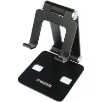 Valenta Aluminum Foldable Telefoon Standaard - Zwart - Telefoonhouder
