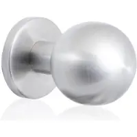 GPF bouwbeslag GPF Kogel voordeurknop 63mm op rozet 63mm RVS