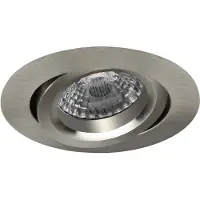 BES LED Spot Armatuur GU10 - Pragmi Aerony Pro - GU10 Inbouwspot - Rond - Nikkel - Aluminium - Kantelbaar - Ø82mm