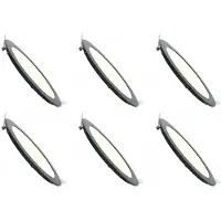 BES LED LED Downlight Slim 6 Pack - Inbouw - 3W - Dimbaar - Natuurlijk Wit 4200K - Rond - Mat Zwart - Aluminium - Ø90mmm