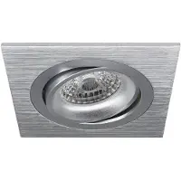 BES LED Spot Armatuur GU10 - Pragmi Borny Pro - GU10 Inbouwspot - Vierkant - Zilver - Aluminium - Kantelbaar - 92mm