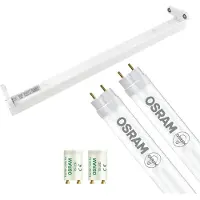 BES LED LED TL Armatuur met T8 Buis - OSRAM SubstiTUBE Value EM 865 - Aigi Dybolo - 60cm Dubbel - 15.2W - Helder/Koud Wit 6500K