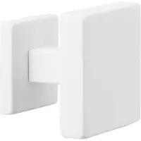 GPF bouwbeslag GPF Vierkante voordeurknop 70x70mm op rozet 53x53x8mm wit