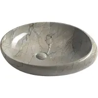 Sapho Dalma keramische waskom grijs marmer structuur 68x44x16,5cm