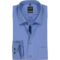 Olymp overhemd strijkvrij modern fit middenblauw