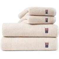 Lexington Home Icons Original Striped handdoek 50x70 cm White-tan