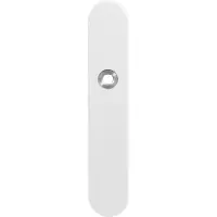 GPF bouwbeslag GPF Gatd rechts langschild afg 218x40x8,5mm PC55 wit