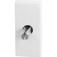 GPF bouwbeslag Draaikiepmechanisme rechthoek 65x30x12 mm wit met stift 32mm