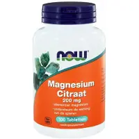 Now 2x Magnesium Citrate 200mg 100 Tabletten