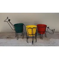 Mica Decorations 3 stuks Pot animal 3 assorted