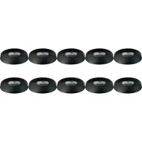 BES LED Spot Armatuur 10 Pack - Pragmi Vrito Pro - GU10 Inbouwspot - Rond - Zwart - Aluminium - Ø82mm