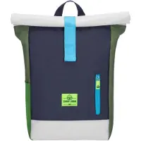 Johnny Urban Rugzak 'Aaron' azuur / donkerblauw / groen / wit