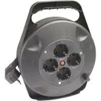 Bachmann kabelbox, 4-voudig, 16A / 250V, 10 meter