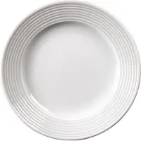 Olympia Plat porselein bord met brede rand 15 cm (stuks 12)