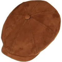 Stetson Hatteras Goat Suede Flat Cap By Stetson bruin | Maat: 59 cm