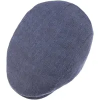 Stetson Belfast Linnen Zomer Flat Cap By Stetson blauw | Maat: 56 cm