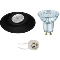 BES LED LED Spot Set - OSRAM Parathom PAR16 940 36D - Pragmi Nivas Pro - GU10 Fitting - Dimbaar - Inbouw Rond - Mat Zwart - 3.7W