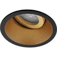 BES LED Spot Armatuur GU10 - Pragmi Zano Pro - GU10 Inbouwspot - Rond - Zwart/Goud - Aluminium - Kantelbaar - Ø93mm