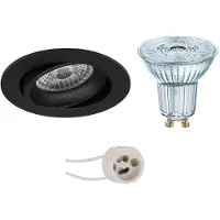BES LED LED Spot Set - LEDVANCE Parathom PAR16 940 36D - Pragmi Delton Pro - GU10 Fitting - Dimbaar - Inbouw Rond - Mat Zwart -