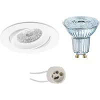 BES LED LED Spot Set - LEDVANCE Parathom PAR16 940 36D - Pragmi Delton Pro - GU10 Fitting - Dimbaar - Inbouw Rond - Mat Wit -