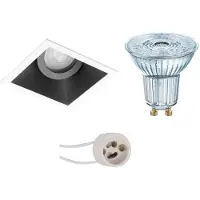 BES LED LED Spot Set - LEDVANCE Parathom PAR16 940 36D - Pragmi Zano Pro - GU10 Fitting - Dimbaar - Inbouw Vierkant - Mat