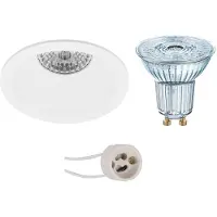 BES LED LED Spot Set - OSRAM Parathom PAR16 940 36D - Pragmi Pollon Pro - GU10 Fitting - Dimbaar - Inbouw Rond - Mat Wit - 3.7W