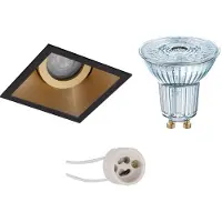BES LED LED Spot Set - LEDVANCE Parathom PAR16 940 36D - Pragmi Zano Pro - GU10 Fitting - Dimbaar - Inbouw Vierkant - Mat