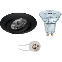 BES LED LED Spot Set - OSRAM Parathom PAR16 940 36D - Pragmi Uranio Pro - GU10 Fitting - Dimbaar - Inbouw Rond - Mat Zwart -