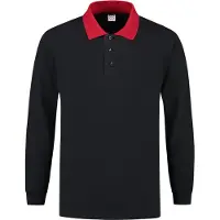 Tricorp 301006 Polosweater Contrast Marineblauw-Rood maat M heren