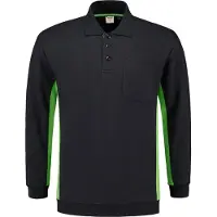Tricorp 302001 Polosweater Marineblauw-Lime maat L heren