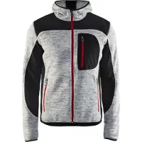 Blakläder 4930-2117 Gebreid vest met softshell Grijs mêlee/Zwart maat L heren