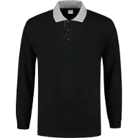 Tricorp 301006 Polosweater Contrast Zwart-Grey maat M heren
