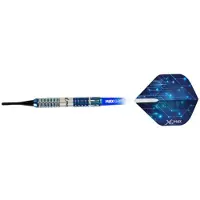 XQ Max dartpijlen Mistral 90% softtip 18 gr zilver/blauw