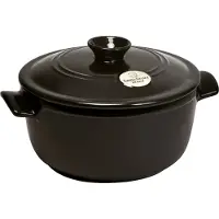 Emile Henry Braadpan voor rundvlees, Ø 20 cm, 2,5 liter. Model: Fusain EH 4525. Artikelnummer: 793289317945250