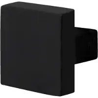 GPF bouwbeslag Zwart Vierkante knop 60x60x16mm tbv VH-schilden vast incl. wisselstift zwart