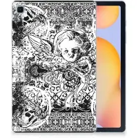 B2Ctelecom Back Cover voor Tablet BackCover Samsung Galaxy Tab S6 Lite | S6 Lite (2022) Skulls Angel