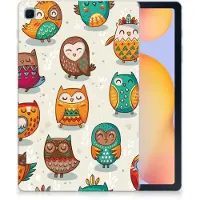 B2Ctelecom Samsung Galaxy Tab S6 Lite | S6 Lite (2022) Back Case Vrolijke Uilen