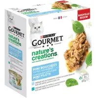 Gourmet 6x Nature's Creations Kattenvoer Nat Zeevis 8 x 85 gr