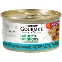 Gourmet Nature's Creations met tonijn nat kattenvoer (blik 85 gr) 1 tray (24 x 85 g)