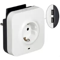 Legrand Stopcontacten, Stekker met 2 USB en 694671 handhouder en overspanningsbeveiliging