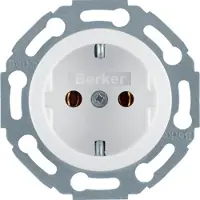 Berker Hager Wandstopcontact 1930/glas (WCD-schakelmateriaal) - 474520 - E2FHR