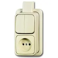 ABB Busch-Jaeger Combination Series Socket Outlet Cream - 2CKA001642A0158