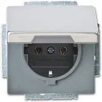 Busch-Jaeger Abb Busch-Jaeger Wcd Ra 1-Voudig Inbouw + Klep Edelstaal Bj