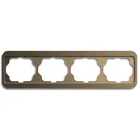 Busch-Jaeger BJ alpha nea frame 1724-21, 4-voudig, brons, horizontaal